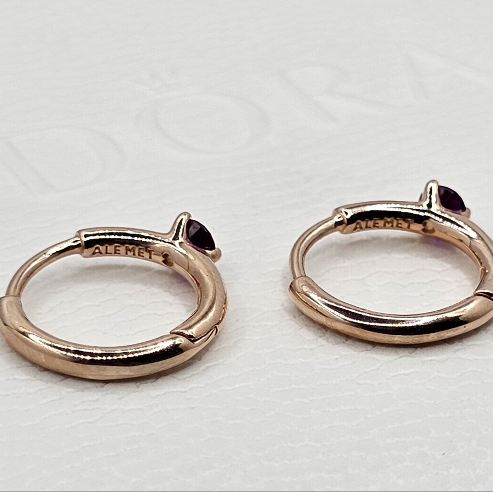 🎁 Authentic Pandora ROSE HOOP EARRINGS - Picture 2 of 9